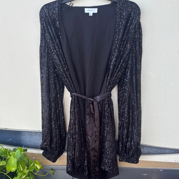 MARBLE Dresses & Skirts - MARBLE Black Sequin Cardigan
